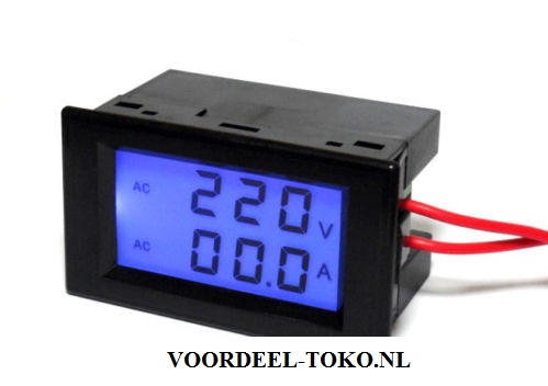 Black 100A 300V AC Digital Amp Volt Meter LCD Panel 220V VG127